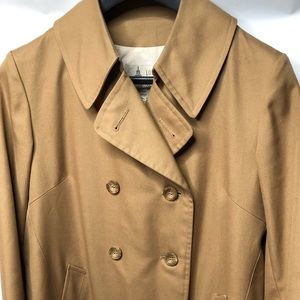 VTG 70s Womens London Fog Brown Trench Rain Coat Double-Breasted Front Pockets L